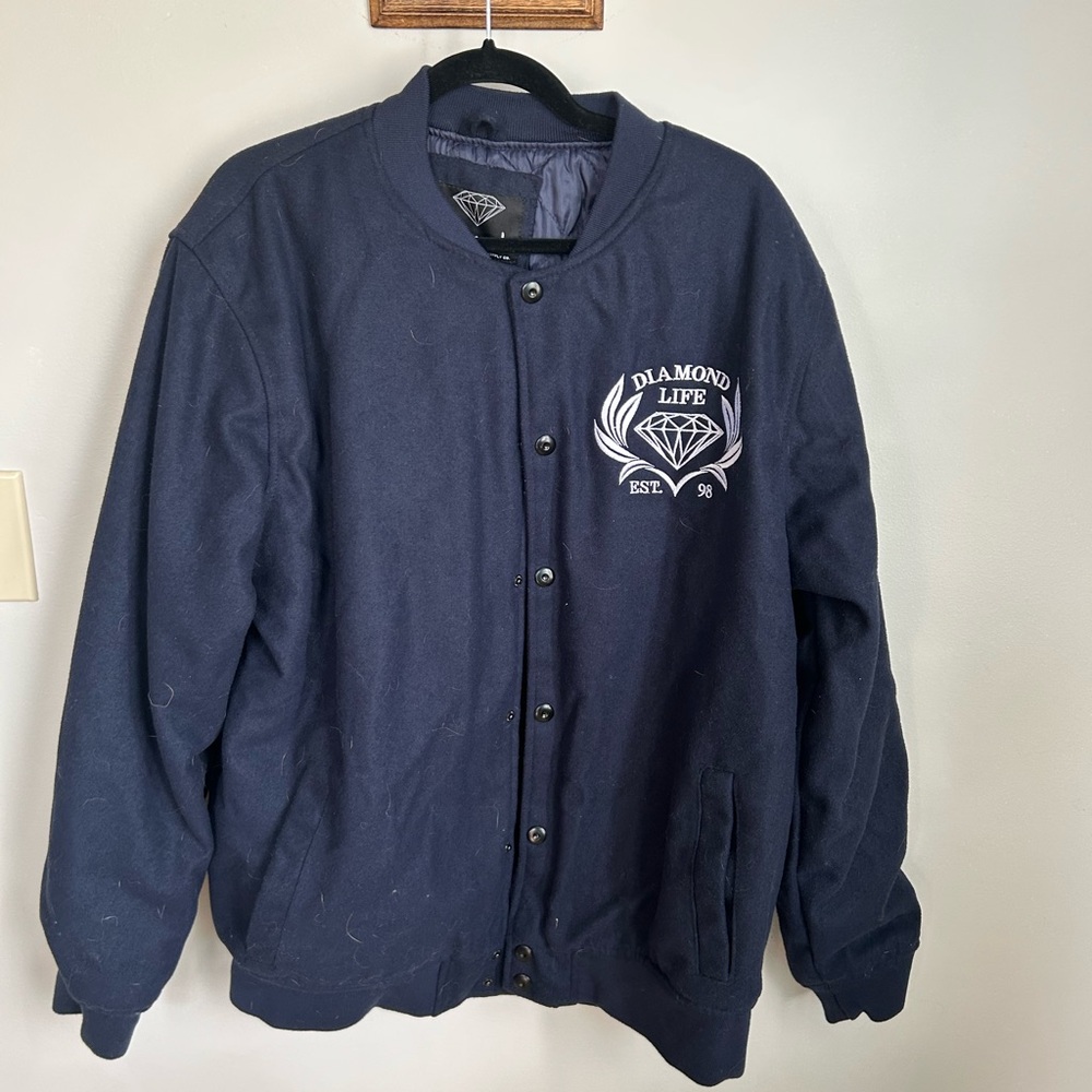 Diamond Supply Co. Men’s Navy Varsity Jacket size XL